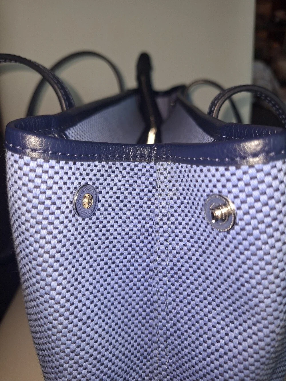 Kate Spade Blue Woven Tweed Canva Tote NWOT